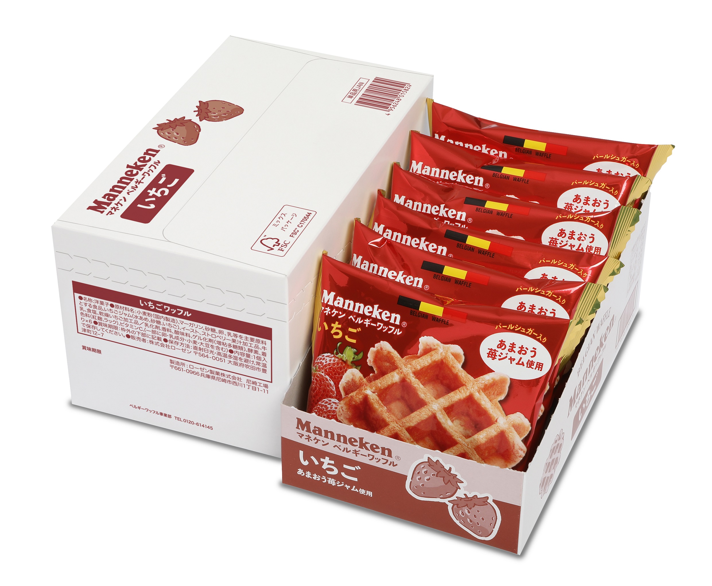 いちごワッフル　6個入り(TPF-3)