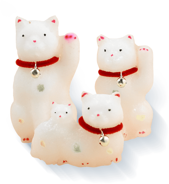 ねこ4匹 金花糖