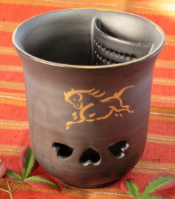 大堀相馬焼き【半谷窯】急須いらず（黒）