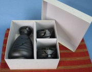 大堀相馬焼き【半谷窯】黒釉酒器セット 化粧箱入り