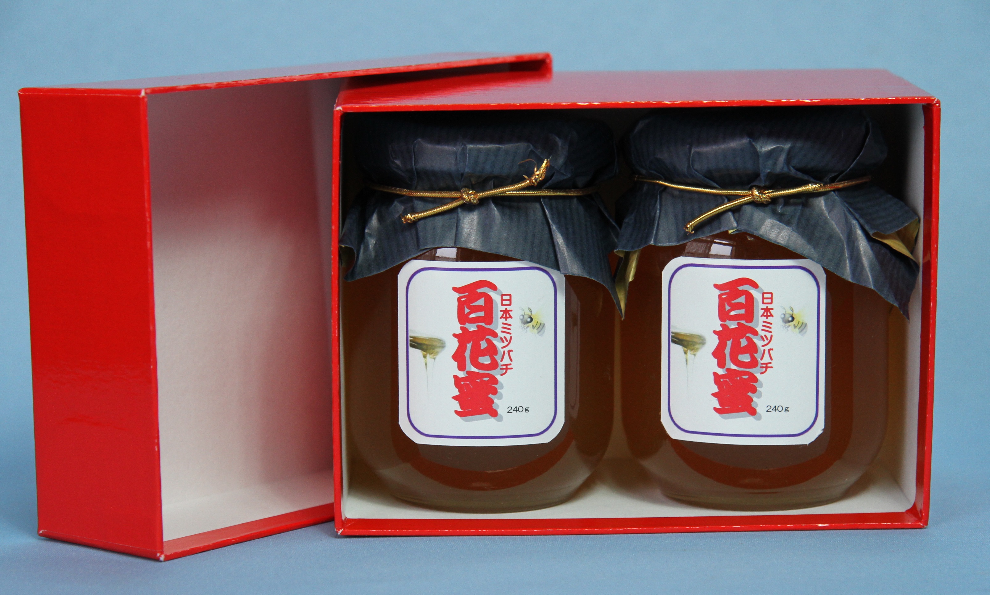 日本ミツバチ【百花蜜】240g入瓶　2本ギフト箱入り