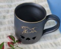 大堀相馬焼き【半谷窯】二重マグカップ（黒）