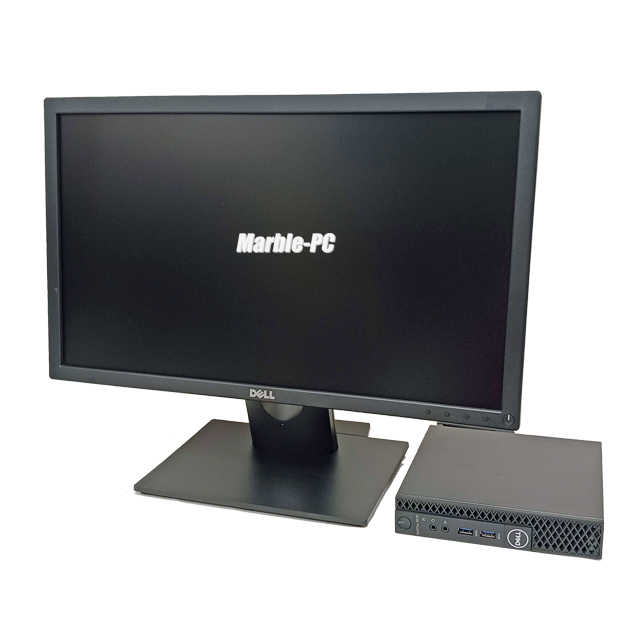 Dell OptiPlex 3070 Micro フルHD液晶 22インチ液晶モニター付き 中古デスクトップパソコン Windows11 Core i3-8100T(第8世代) メモリ12GB HDD500GB＋SSD256GB搭載 Bluetooth 無線LAN WPS Office付き デル オプティプレックス 3070 マイクロ ミニPC 中古パソコン★