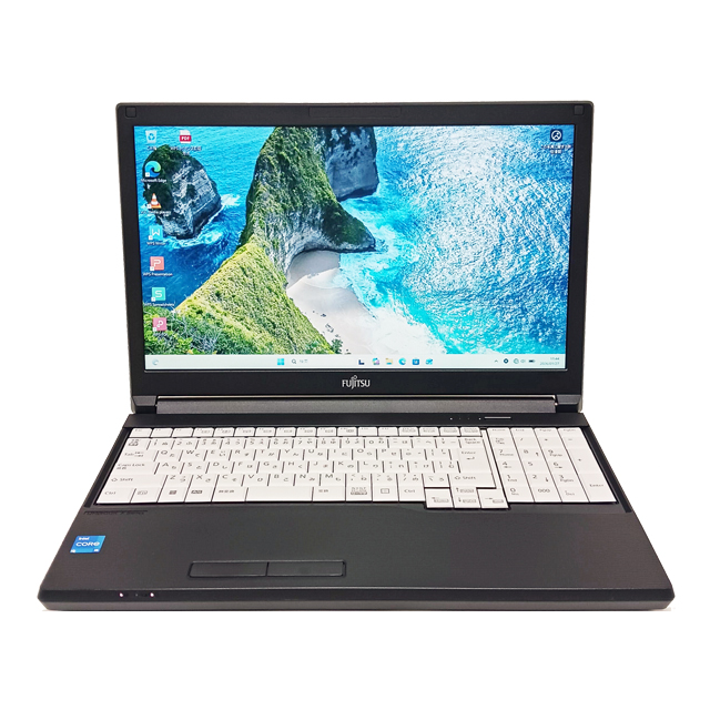 富士通 LIFEBOOK A5512 中古ノートパソコン 液晶15.6型 Windows11 Core i5-1235U 第12世代 メモリ16GB NVMeSSD256GB搭載 テンキー付きキーボード DVDスーパーマルチ WEBカメラ Bluetooth 無線LAN WPS Office付き FUJITSU ライフブック 中古パソコン★