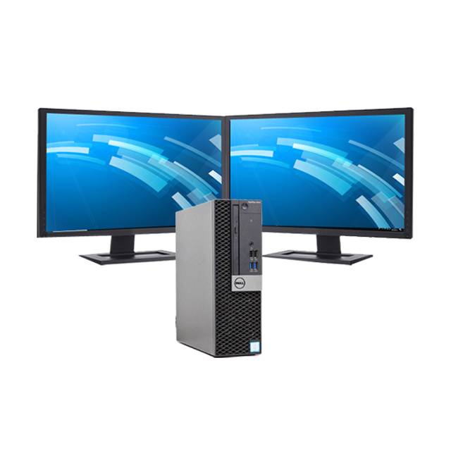 富士通・NEC・HP・Dell・Lenovo等の有名メーカーから特選 店長セレクト おまかせデスクトップPC デュアルモニターセット 液晶22型以上付き 中古パソコン Windows11-Pro メモリ8GB SSD256GB コアi5(第8世代以上) DVDドライブ WPS Office搭載※
