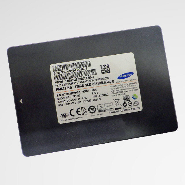 サムスン 中古SSD 128GB SAMSUNG SSD MZ-7TE1280 SATA6.0Gbps PM851
