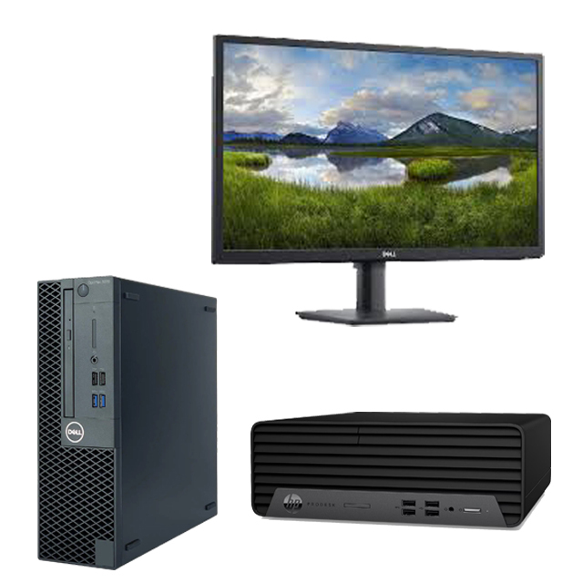 店長セレクト デスクトップパソコン(Dell or HP) 筐体:ブラック 中古 メモリ容量や液晶有無などタイプで選べるデスクトップパソコン Windows11 Pro Core i5 第10世代以降 SSD256GB DVDドライブ WPS Office付き 中古パソコン 初期設定済み 整備済み品※