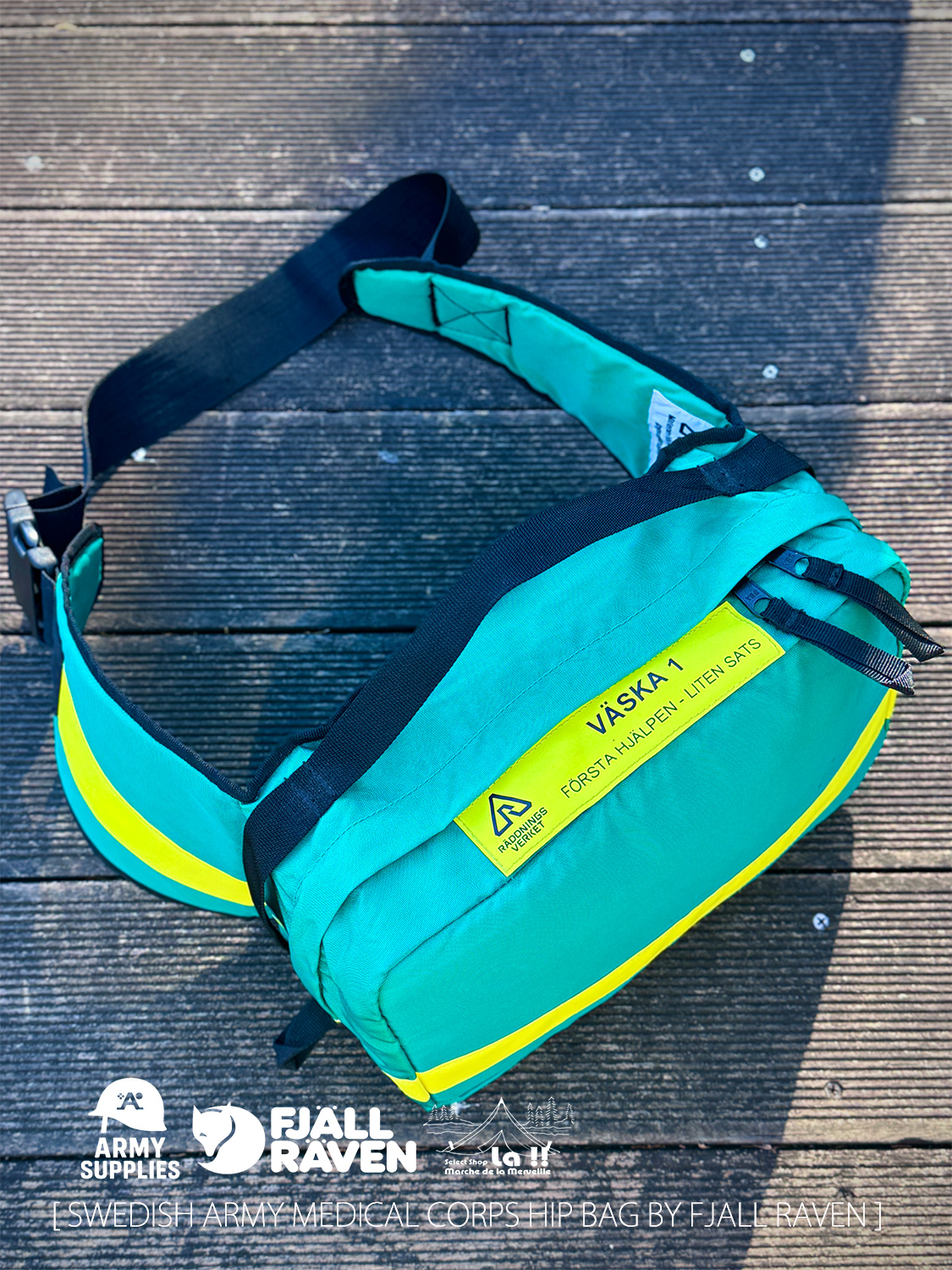 【 SWEDISH ARMY  '' MEDICAL CORPS HIP BAG '' By FJALL RAVEN / スウェーデン軍 医療部隊ヒップバッグ by フェールラーヴェン 】未使用品