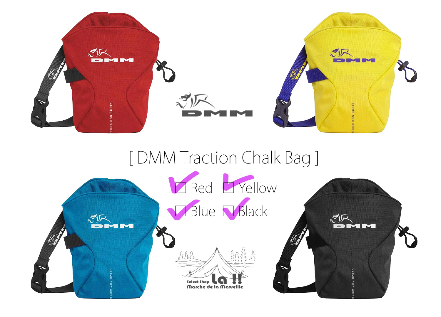 【 DMM 】ディーエムエム Traction Chalk Bag トラクションチョークバッグ
