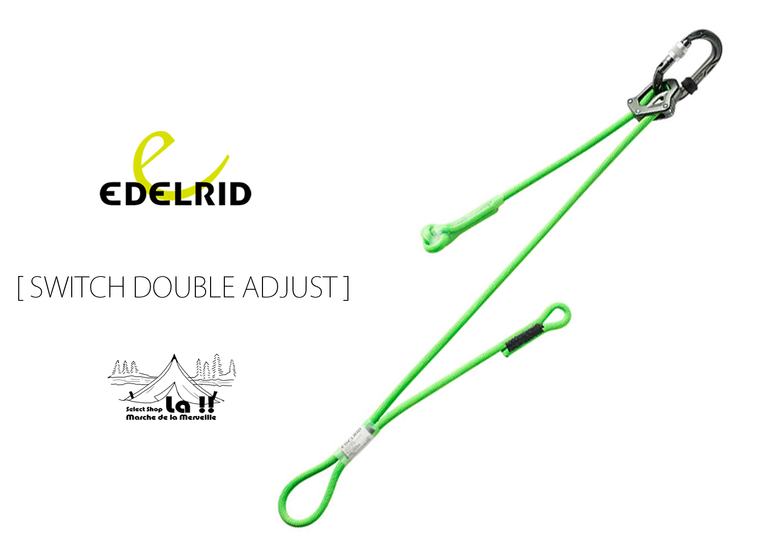 【 EDELRID / エーデルリッド 】SWITCH DOUBLE ADJUST / スイッチダブルアジャスト / 距離調節ができるセルフビレイランヤード