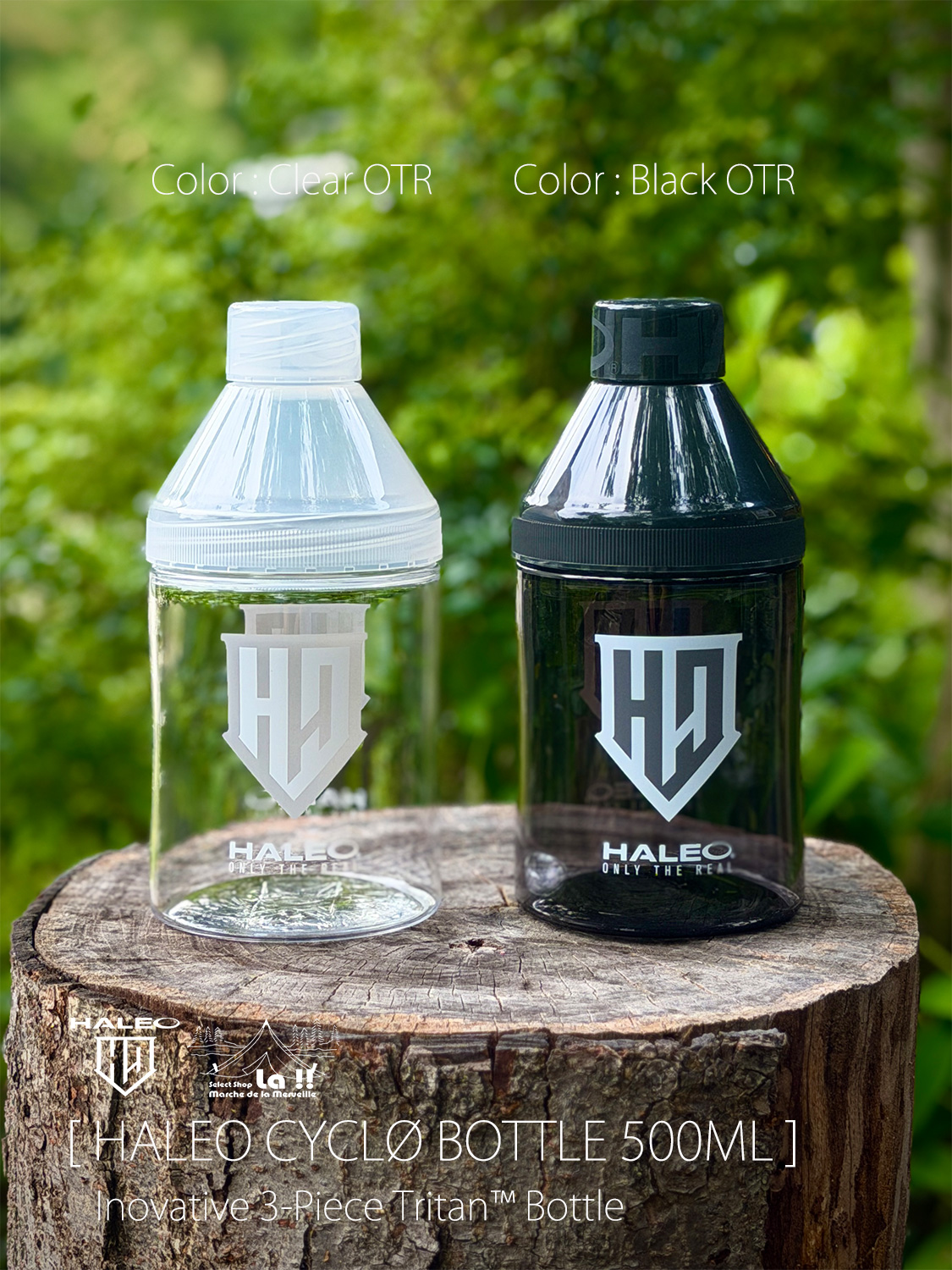 【 HALEO / ハレオ】CYCLØ BOTTLE 500ML / サイクロボトル 500ml / 3ピース構造の画期的なトライタン製ボトル
