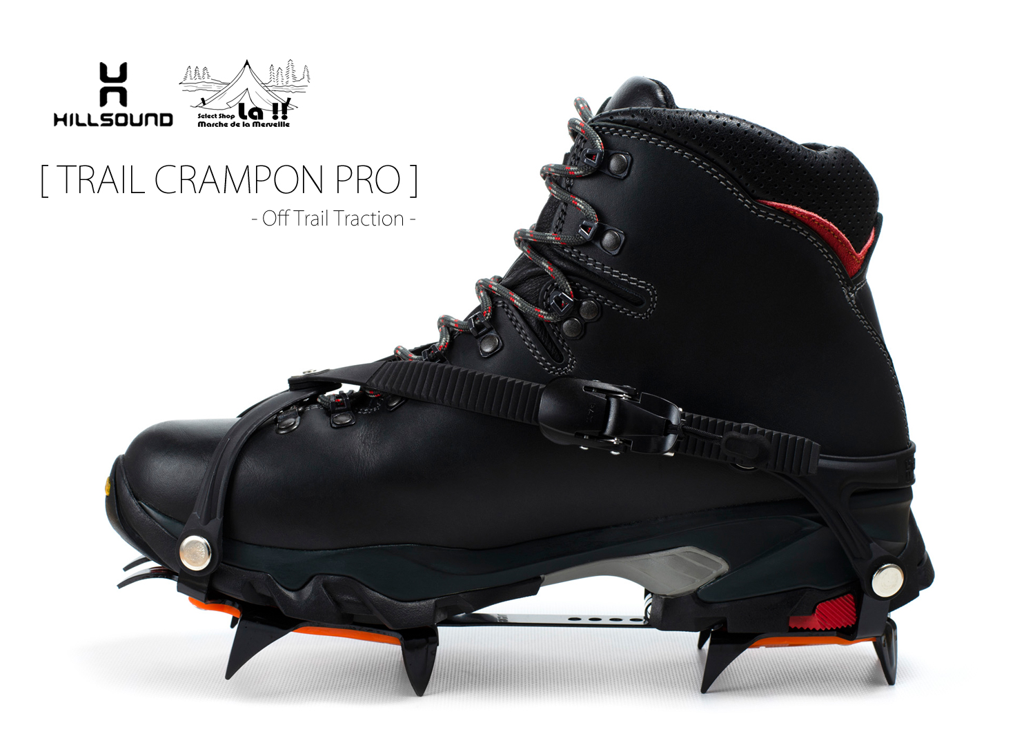 【 HILLSOUND / ヒルサウンド 】TRAIL CRAMPON PRO / 着脱が楽すぎるのに抜群のグリップ力を持つ、神々の簡易アイゼン