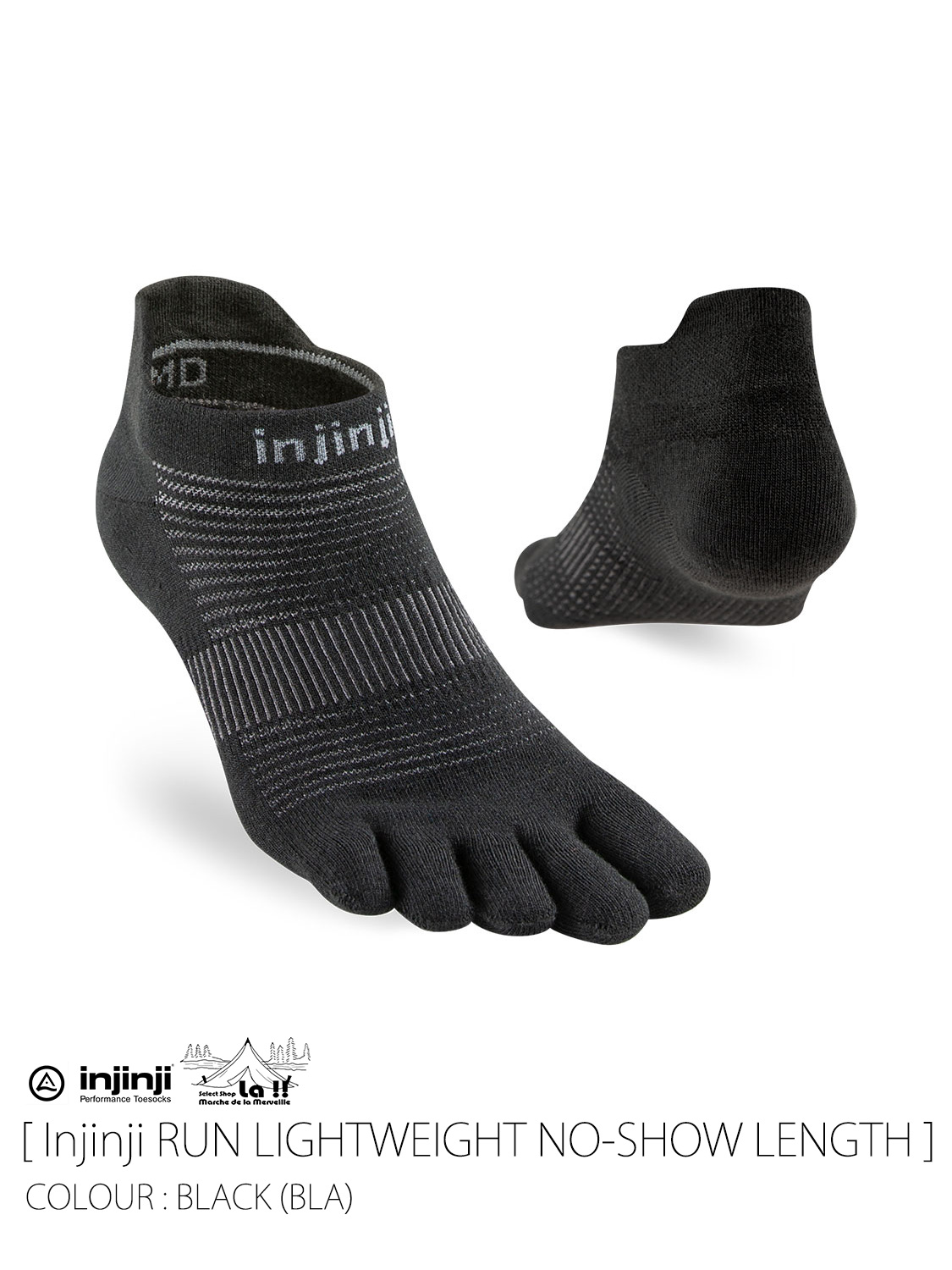 【 Injinji / インジンジ 】RUN LIGHTWEIGHT NO-SHOW LENGTH / ラン・ライトウェイト・ノーショウ レングス / 快適過ぎる5本指ソックス