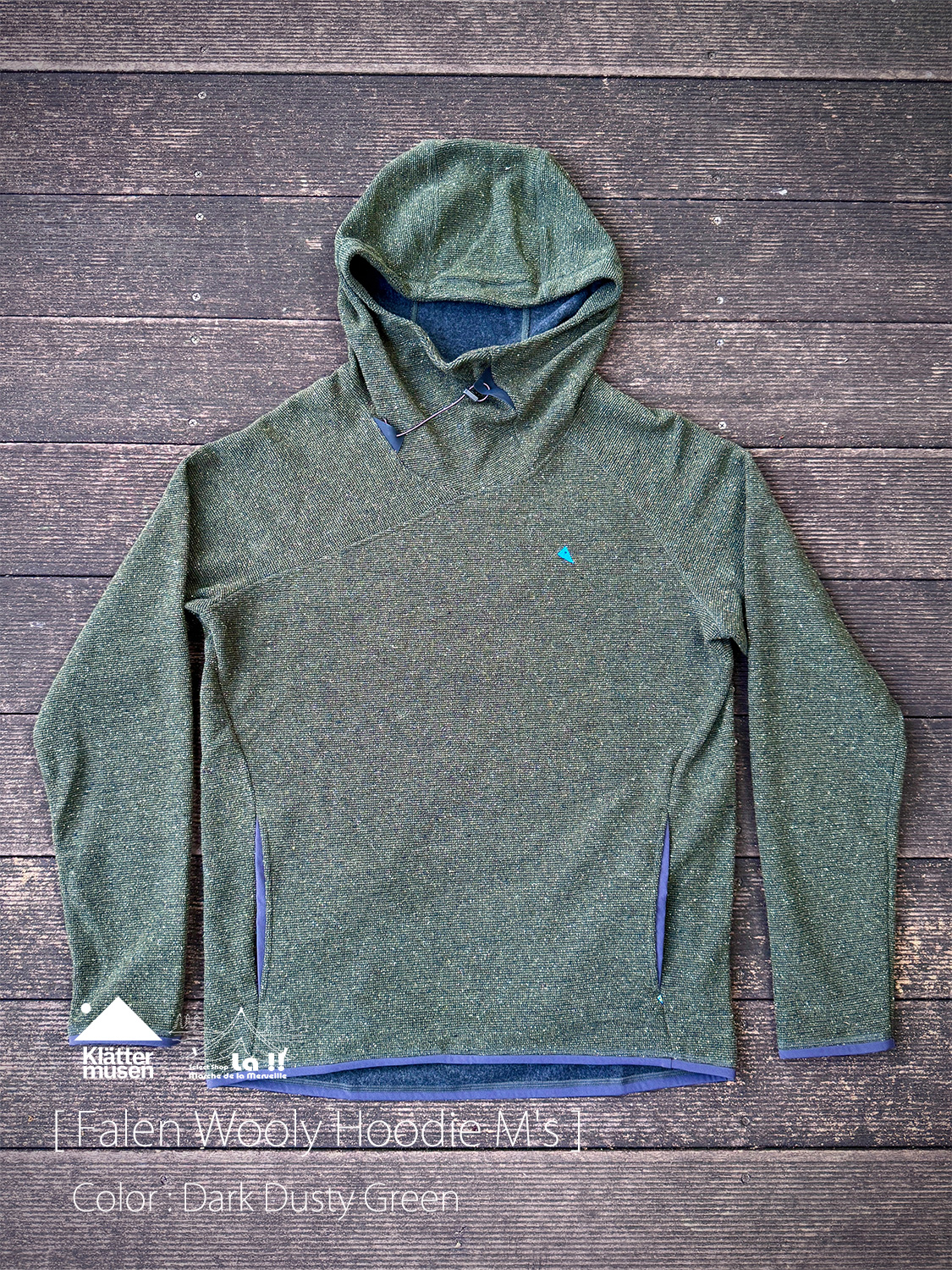 【 KLATTERMUSEN / クレッタルムーセン 】 Falen Wooly Hoodie M's / ファーレン ウーリー フーディ M's / 冬のアクティビティから日常着まで活躍するハイブリッドウールフーディ