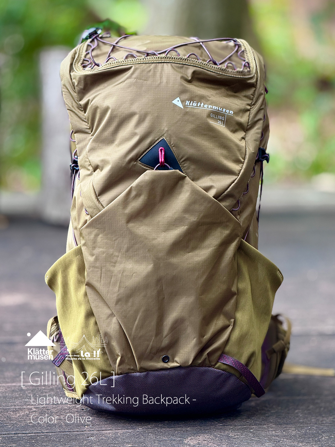 【 KLATTERMUSEN / クレッタルムーセン 】Gilling 26L / ギリング 26L / 日帰り登山に最適なジップオープンタイプの軽量バックパック