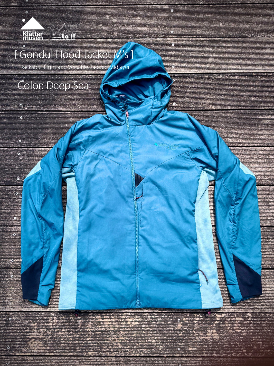 【 KLATTERMUSEN / クレッタルムーセン 】Gondul Hood Jacket M’s / ゴンドゥル フード ジャケット M’s / ソフトで軽量なアクティブインサレーション型ミッドレイヤー