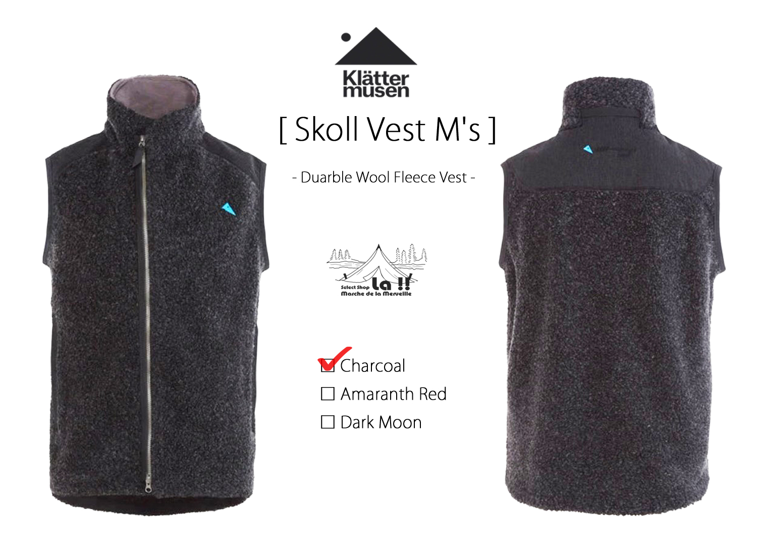【 KLATTERMUSEN / クレッタルムーセン 】 Skoll Vest M's / スコール ヴェスト / テクニカルウール ヴェスト