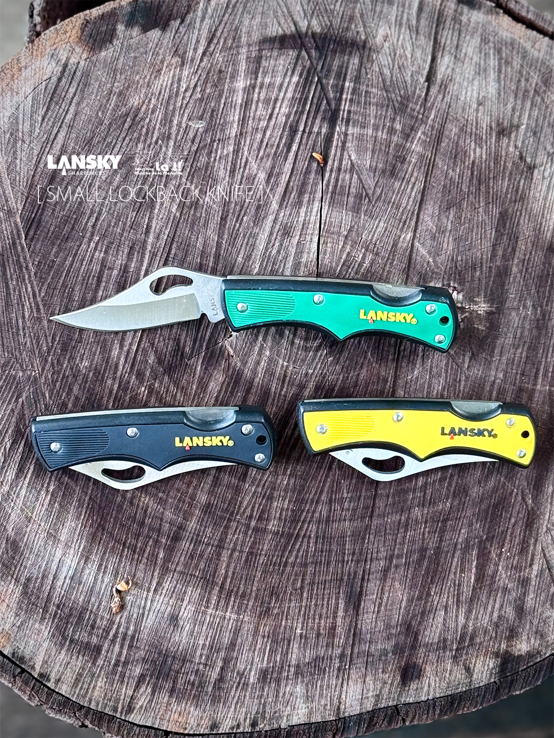 【 LANSKY SHARPENERS / ランスキーシャープナーズ 】SMALL LOCKBACK KNIFE / スモールロックバックナイフ / コスパ、設計に優れた軽量ミニナイフ