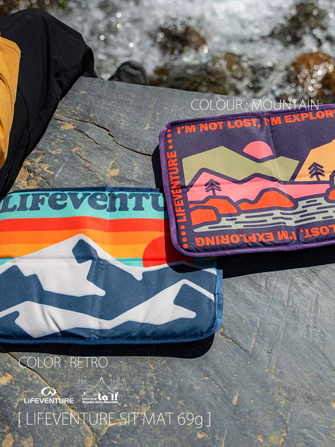 【 LIFEVENTURE / ライフベンチャー 】SIT MAT 69g / シットマット 69g / コンパクトで軽量なフィールドざぶとん