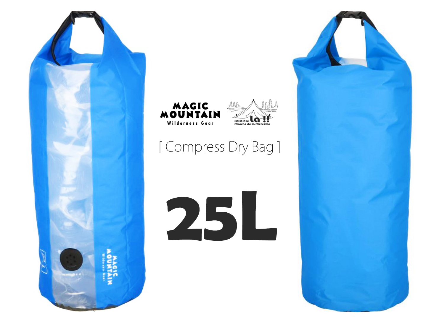 【 MAGIC MOUNTAIN 】マジックマウンテン Compress Dry Bag 25L コンプレスドライバッグ / 圧縮できるドライバッグ