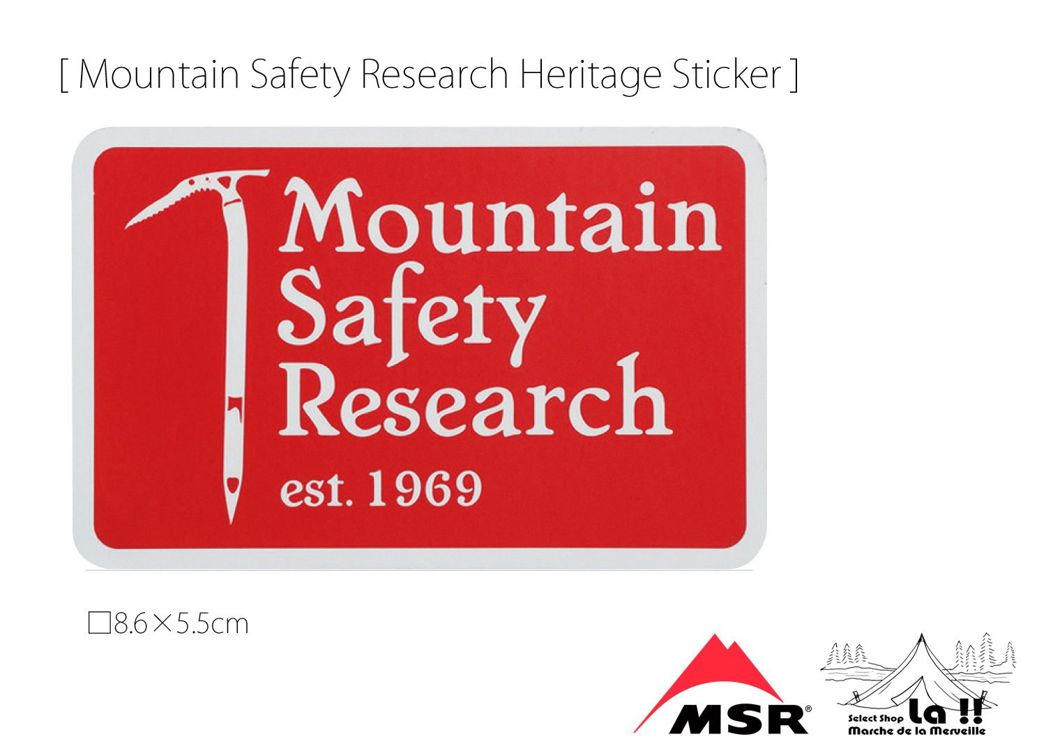 【MSR_Mountain Safety Research】マウンテンセーフティリサーチ Heritage Sticker ヘリテイジステッカー