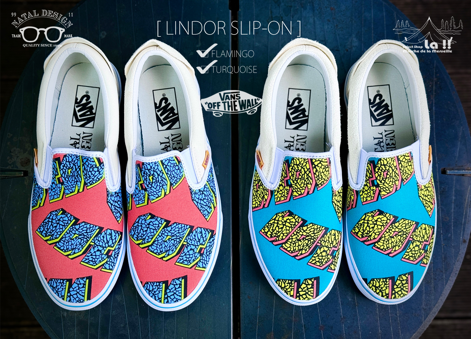 【 VANS × NATAL DESIGN 】VANS × ネイタルデザイン LINDOR SLIP-ON