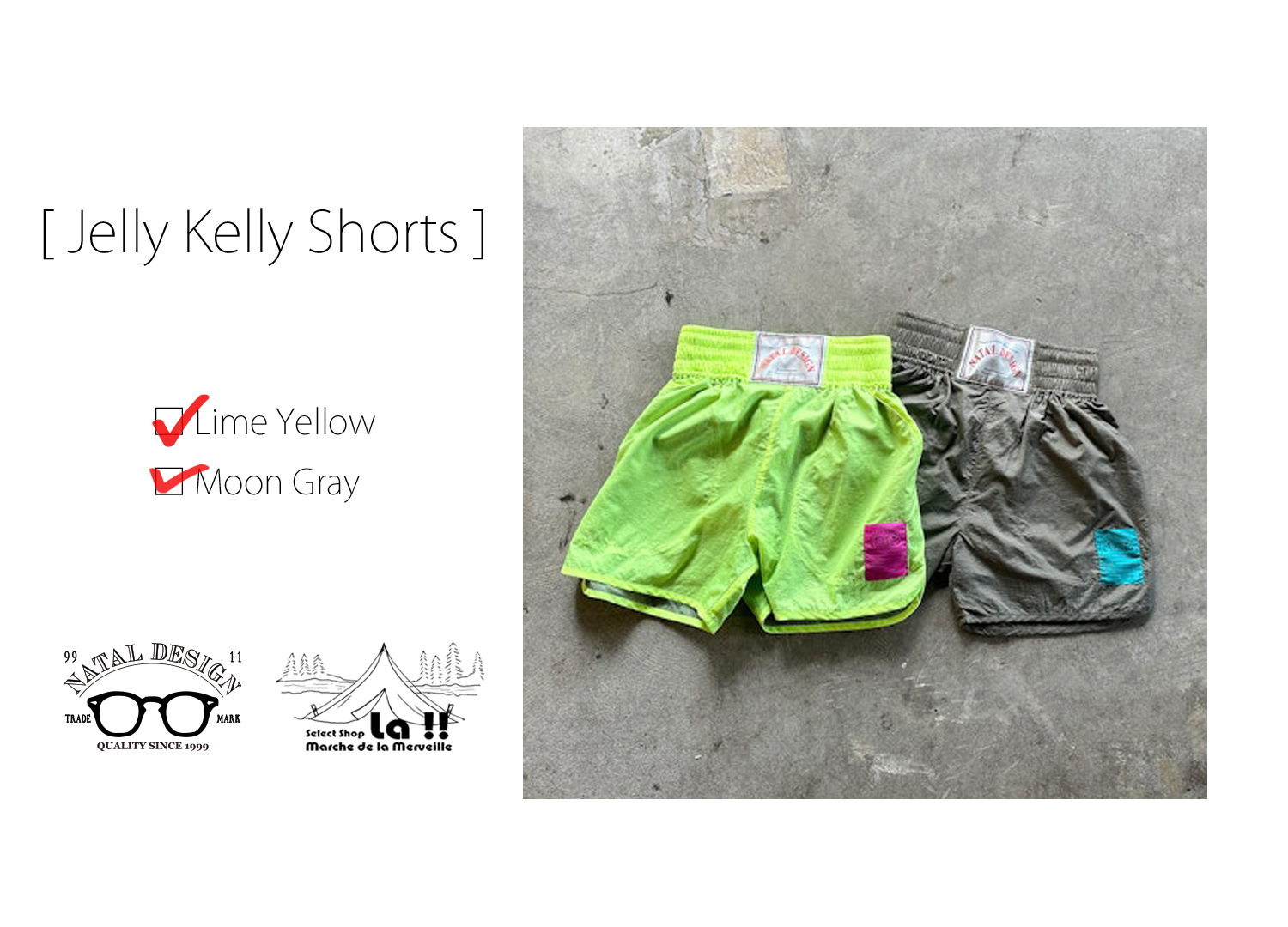 【 Natal Design 】ネイタルデザイン JELLY KELLY SHORTS / ジェリーケリーショーツ