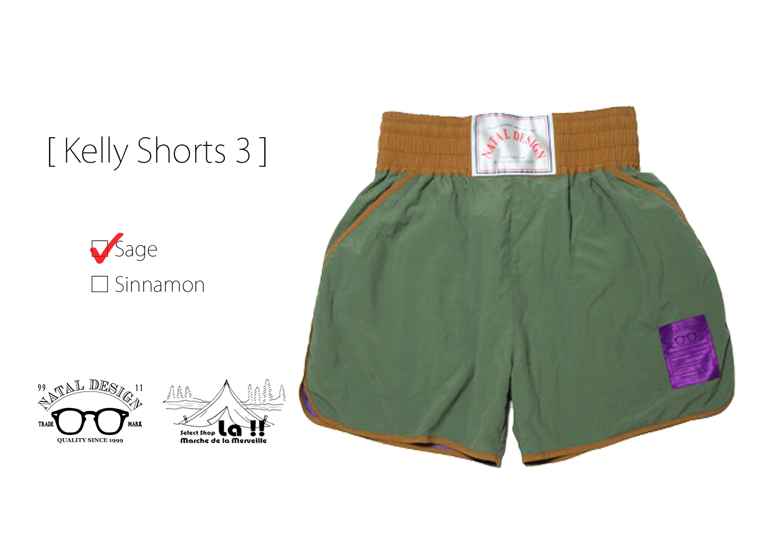 【 Natal Design 】ネイタルデザイン KELLY SHORTS 3 / ケリーショーツ 3
