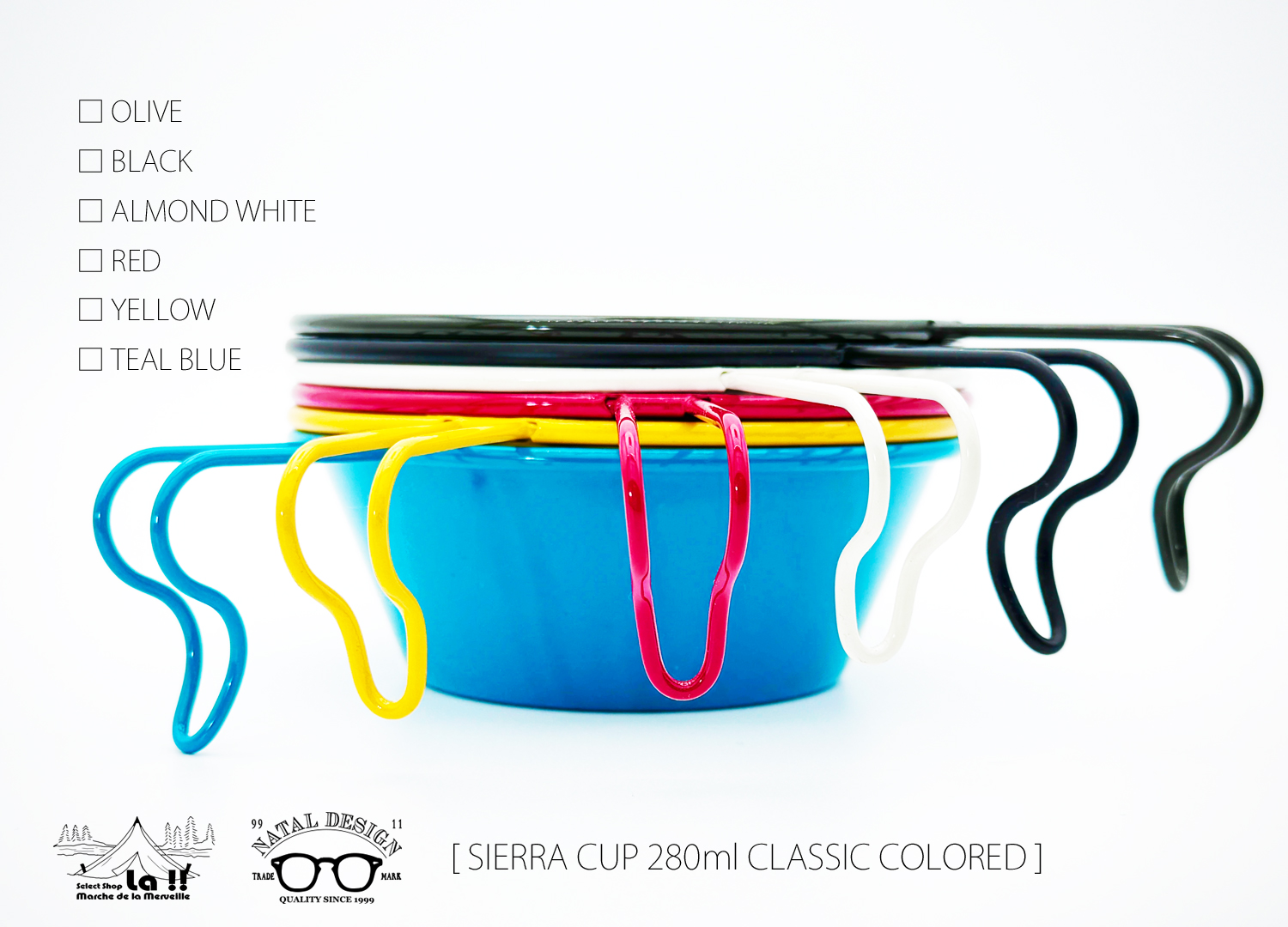 【 Natal Design / ネイタルデザイン 】SIERRA CUP 280ml CLASSIC COLORED / クラシックカラー シェラカップ