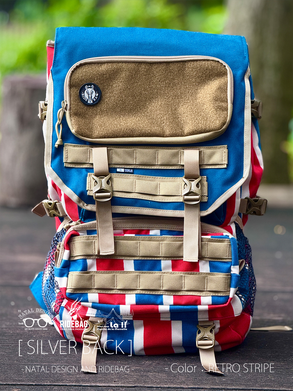 【 NATAL DESIGN × RIDE BAG  / ネイタルデザイン×ライドバッグ 】SILVER BACK / シルバーバッグ