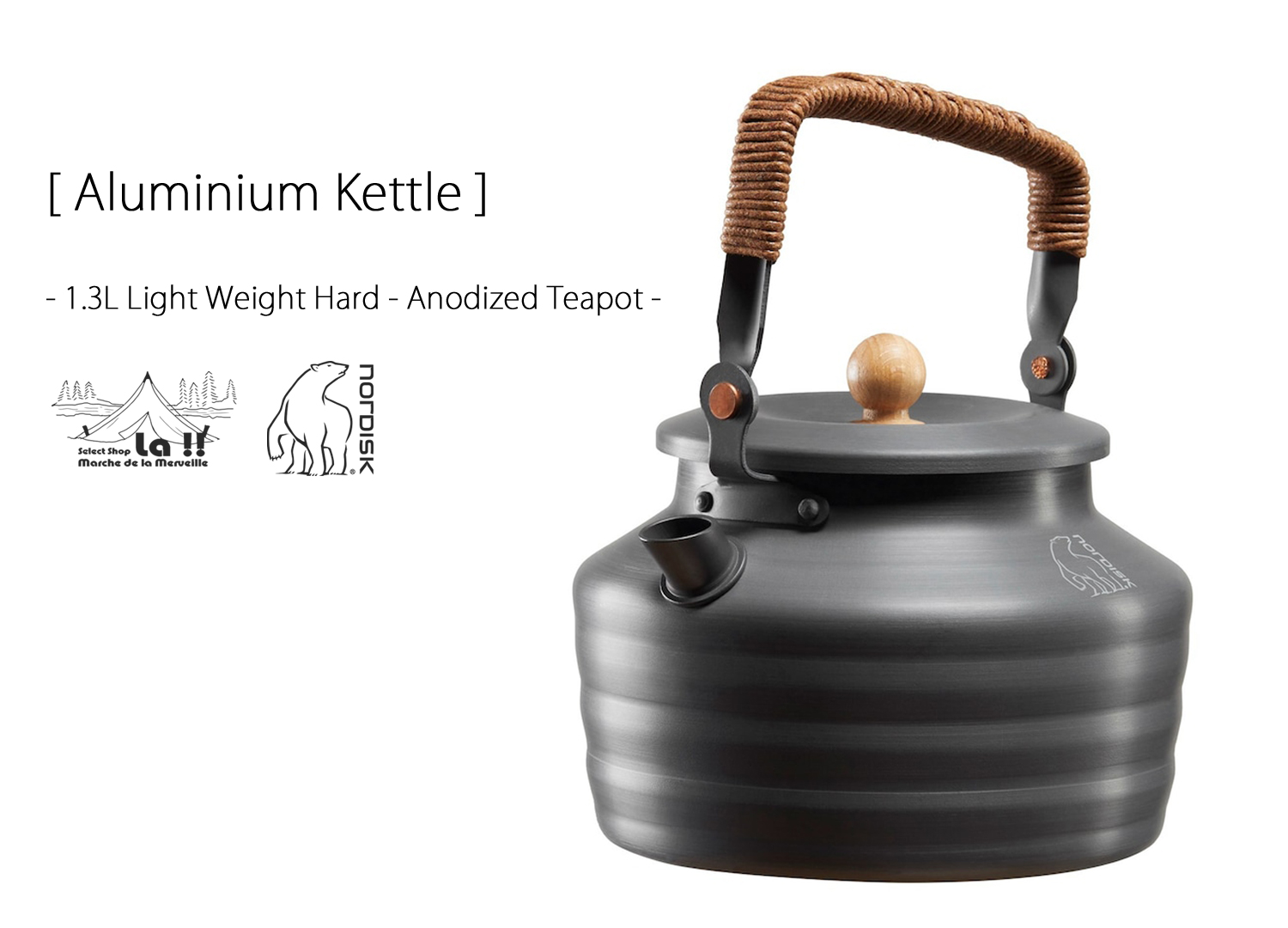 【 NORDISK / ノルディスク 】 Aluminium Kettle 1300 ml アルミニウムクラシックケトル