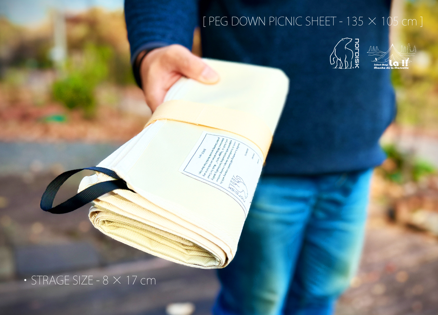 【 NORDISK  / ノルディスク 】PEG DOWN PICNIC SHEET / ペグダウンピクニックシート - 135×105cm