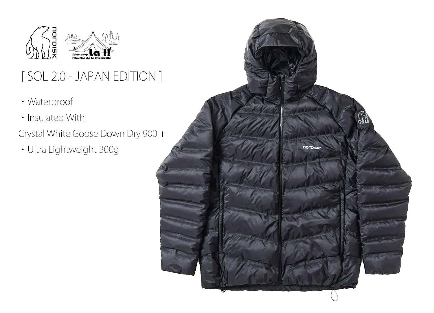 【 NORDISK  / ノルディスク 】SOL 2.0 JAPAN EDITION / スカンジナビアンアウトドアアワードを受賞したドライダウンJK