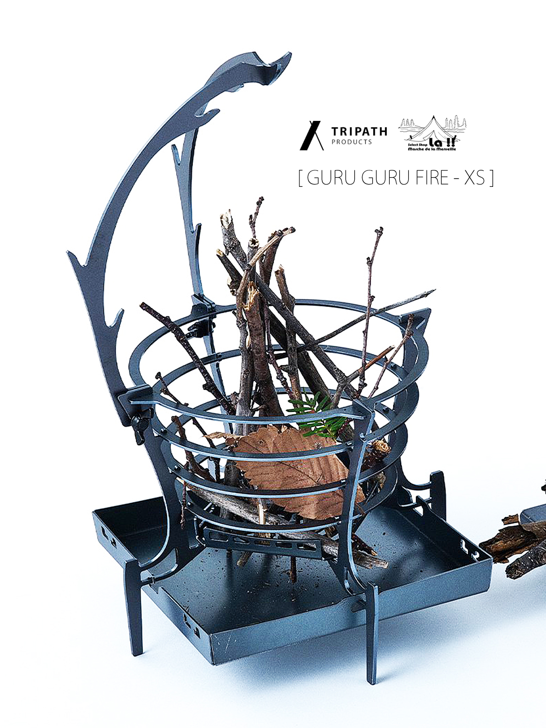 【 TRIPATH PRODUCTS / トリパスプロダクツ ] グルグルファイヤー XS / 卓上でも使えるミニ焚き火台【通常3～5日内発送】