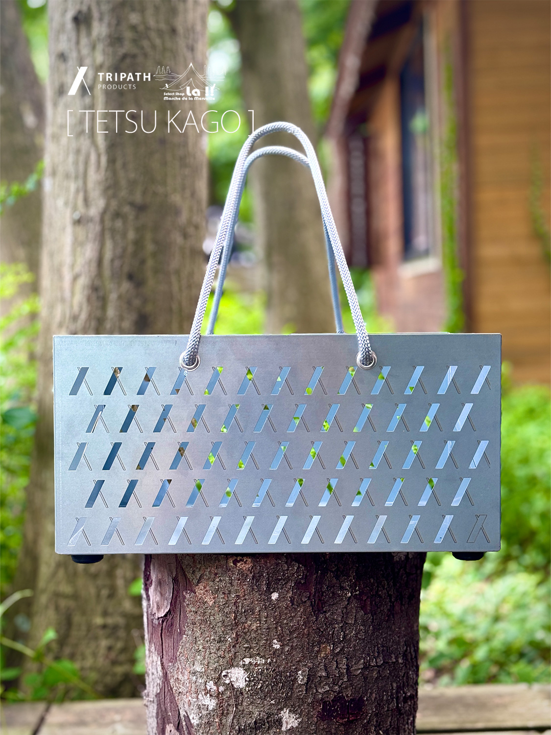 【 TRIPATH PRODUCTS / トリパスプロダクツ 】TETSU KAGO / テツカゴ / 片手でキャリングできる鉄製コンテナバッグ