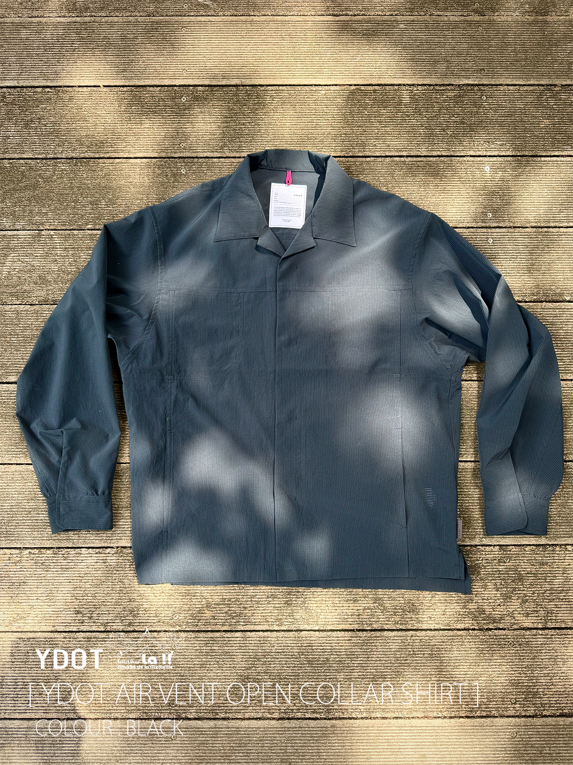 【 YDOT / ワイドット 】AIR VENT OPEN COLLAR SHIRT / エアーベントカラーシャツ / 吸水速乾性に優れた軽量シャツ