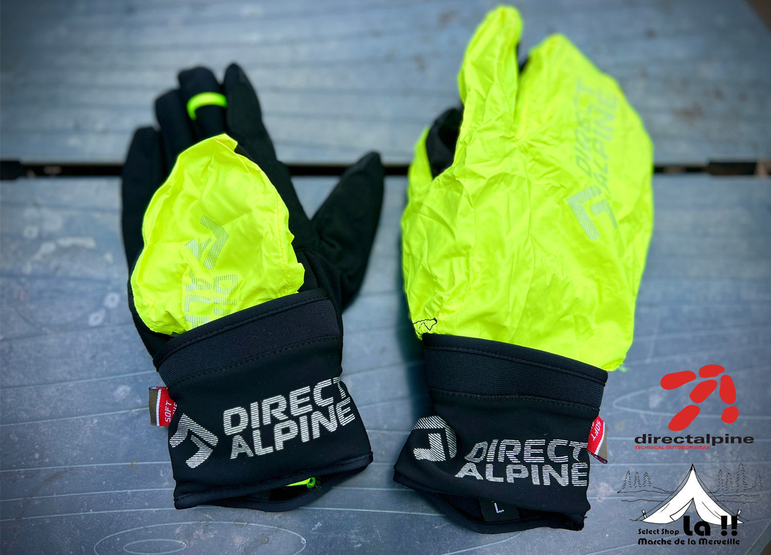 【 DIRECTALPINE 】ダイレクトアルパイン Express Plus 1.0 エクスプレスプラス black ブラック  登山 防風 防水 ソフトシェルグローブ