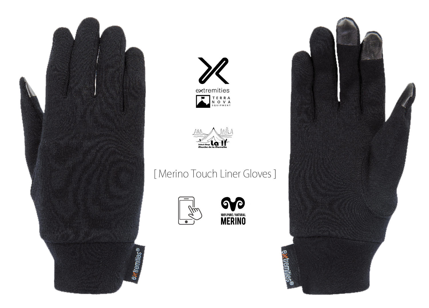 【 Extremities / エクストリミティーズ 】 MERINO TOUCH LINER GLOVE / メリノウール100%の快適すぎるベースレイヤーグローブ