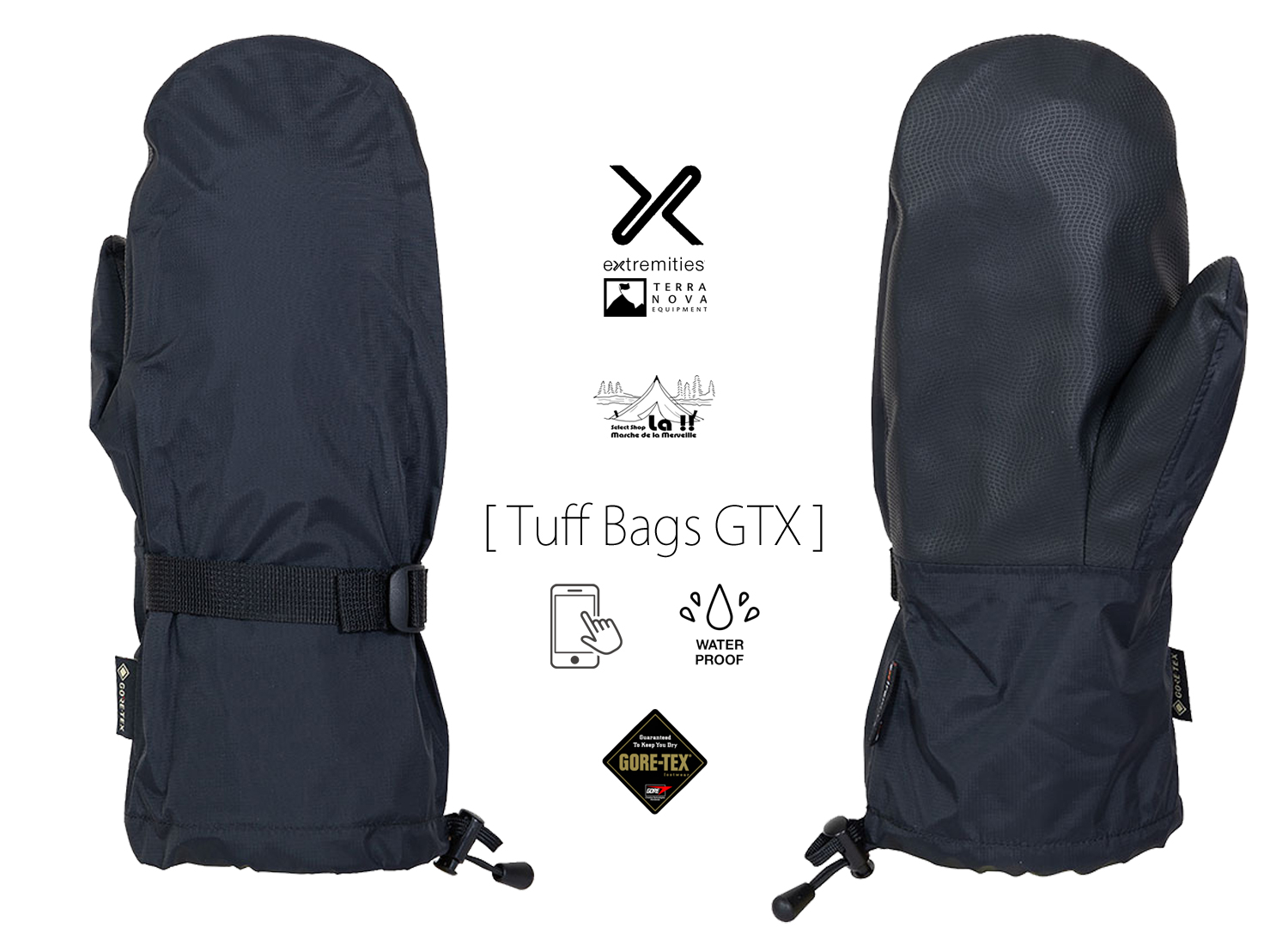【 Extremities / エクストリミティーズ 】 TUFF BAGS GTX / GORE-TEXの完全防水、高耐久のアウターシェルミトングローブ