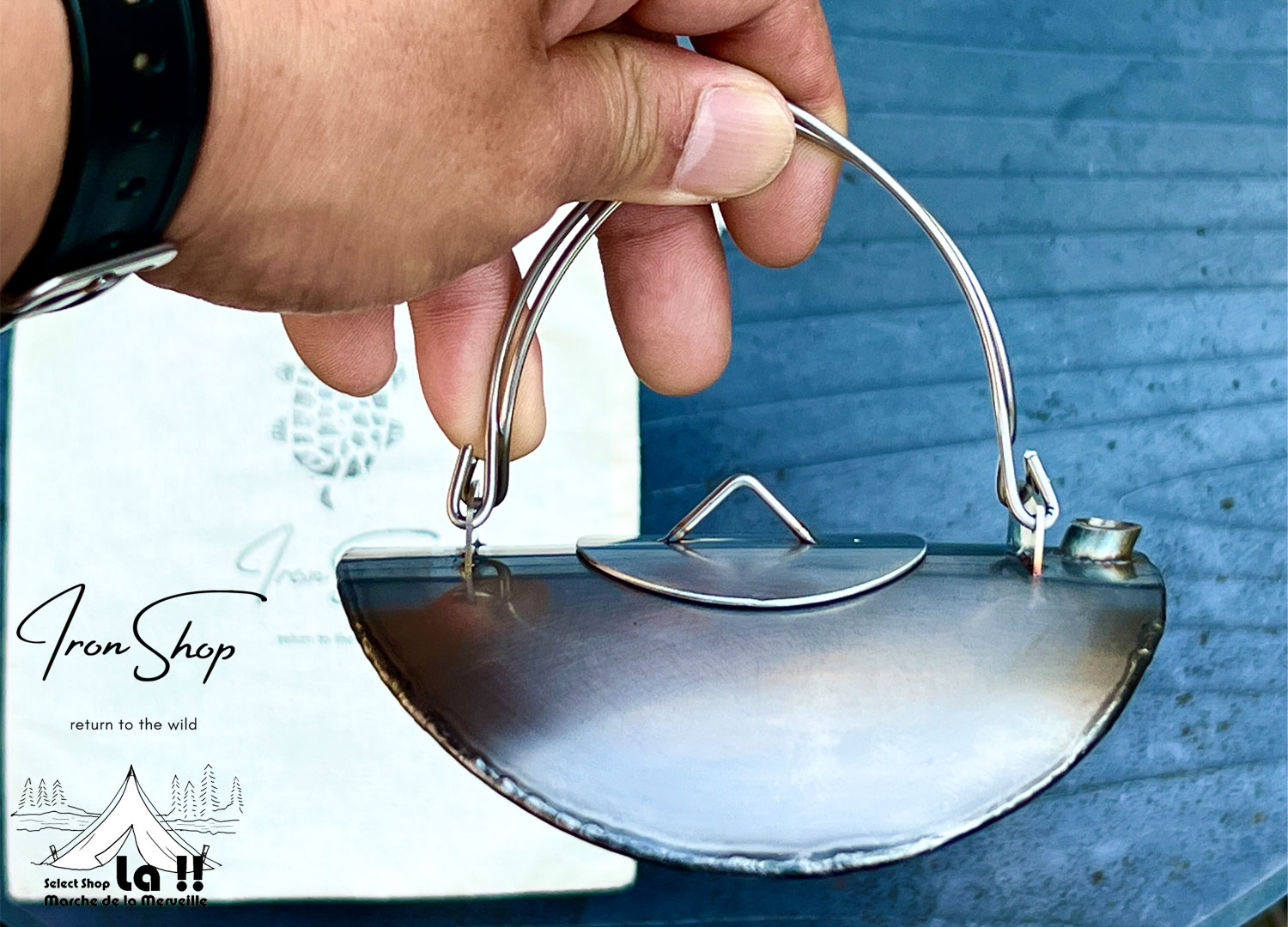 【 Iron Shop / アイアンショップ】タートルケトル / 職人ハンドメイドのコンパクトでキュートなソロ用ケトル