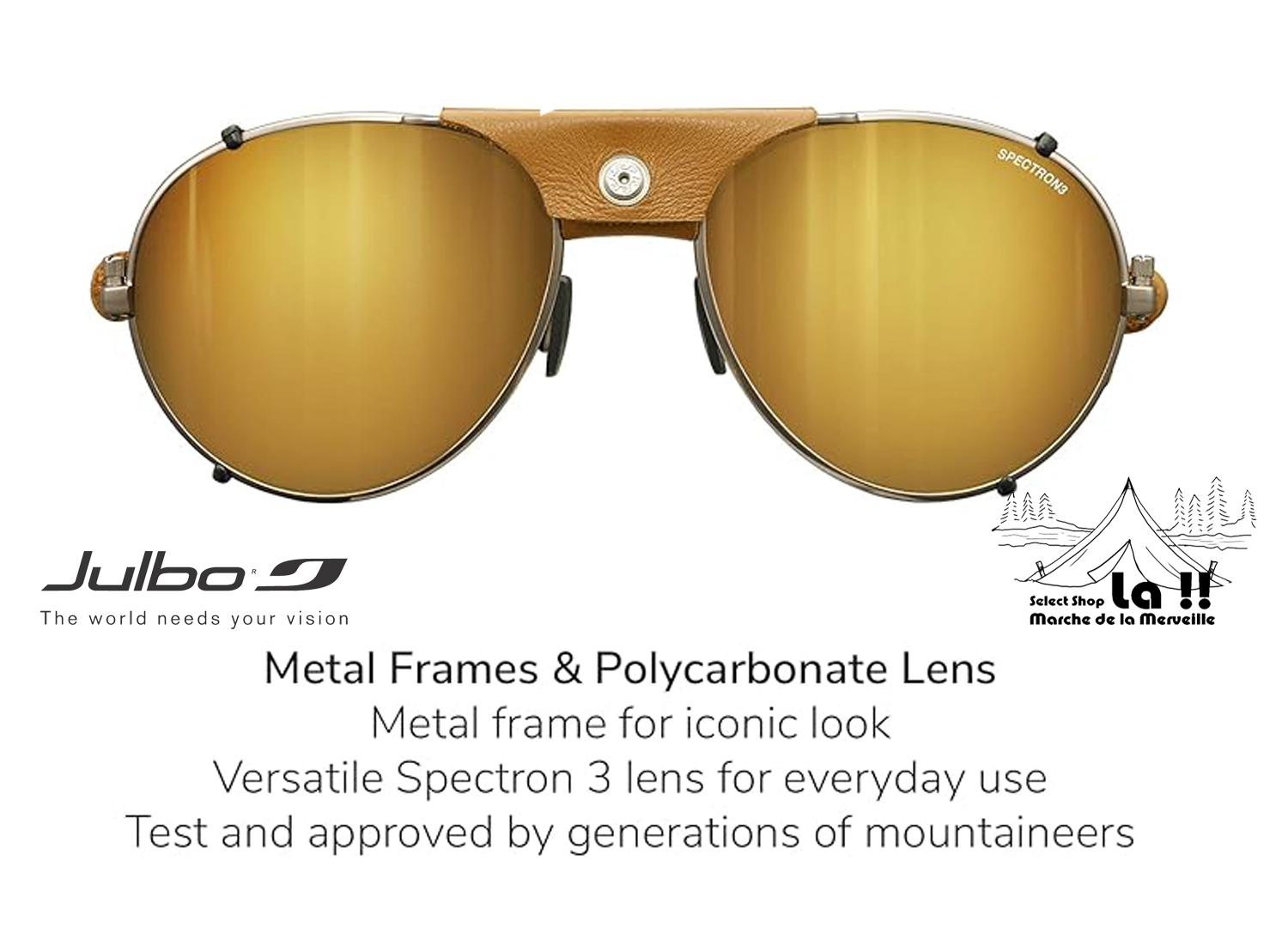 【 Julbo 】ジュルボー Cham チャム サングラス / アルプス銀の時代オマージュの偏光サングラス