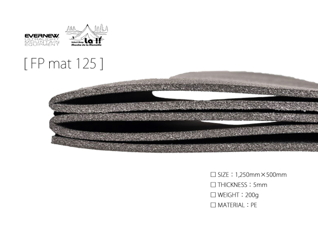 Evernew UL.Mountain Equipment / エバニュー 】 FP mat 125cm 200g
