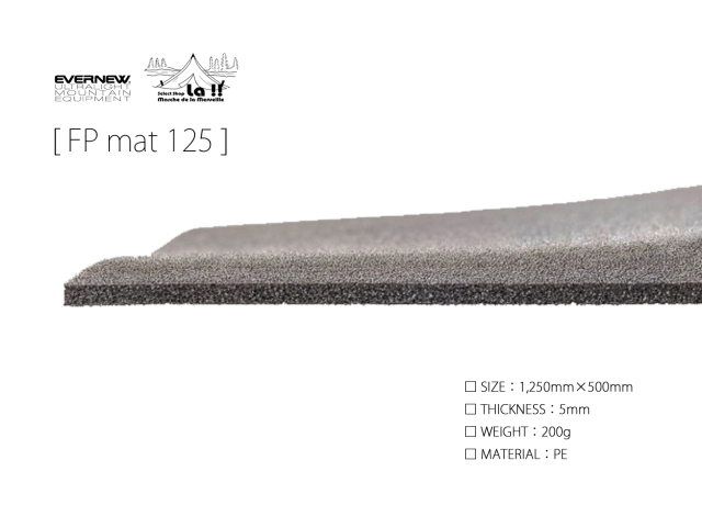 Evernew UL.Mountain Equipment / エバニュー 】 FP mat 125cm 200g