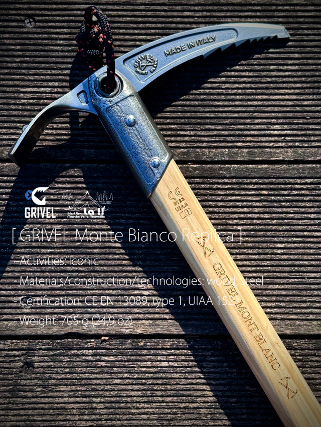 グリベル GRIVEL MONTE BIANCO モンテビアンコ ストレート ピッケル 70cm ウッド 木製 登山 アウトドア GRIVEL / グリベル 】Monte Bianco Replica / モンテ・ビアンコ