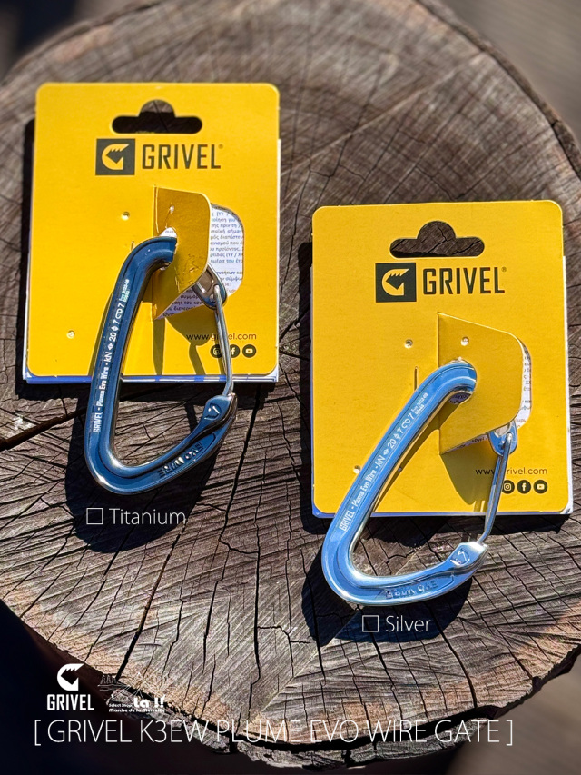 【 GRIVEL / グリベル 】K3EW PLUME EVO WIRE GATE / プルームEVO ワイヤーゲートK3EW / ロープの引っかかりが無いEVOワイヤーゲートシステム搭載軽量カラビナ