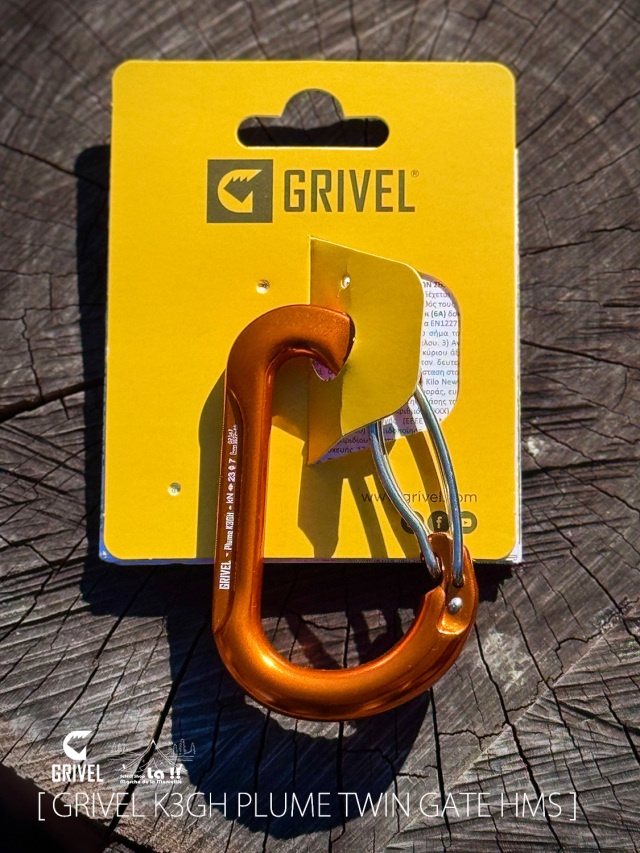 【 GRIVEL / グリベル 】K3GH PLUME TWIN GATE HMS / プルーム ツインゲートHMS K3GH / コンパクトなツインゲートHMSカラビナ