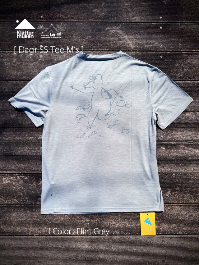 【 KLATTERMUSEN / クレッタルムーセン 】Dagr SS Tee M’s / ダガー ショートスリーブ ティー M’s / 背面にリフレクティブプリントを施したサマーシーズン向けメリノウールベースレイヤー