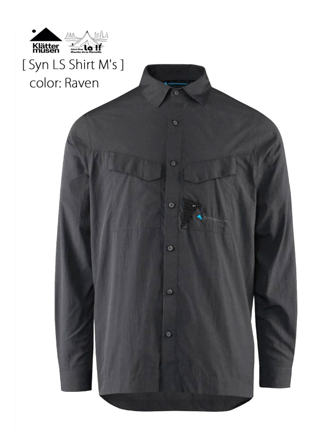 【 KLATTERMUSEN / クレッタルムーセン】Syn LS Shirt M's / シン ロングスリーブ シャツ M's / 暑い夏にも快適な最軽量トレッキングシャツ