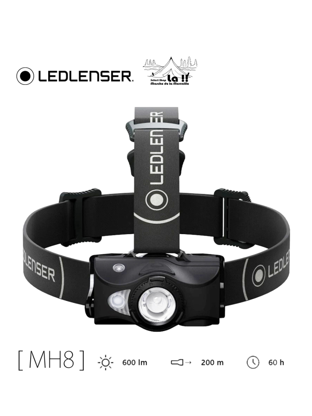 LEDLENSER MH8 ヘッドランプ Ledlenser MH8 ｜登山・釣り用ヘッドライト｜レッドレンザー公式通販