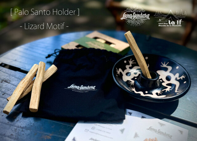 Luna Sundara 】ルナスンダラ Palo Santo Holder -Lizard Motif